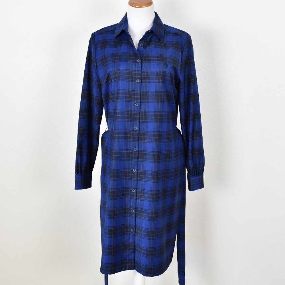 Brooks Brothers Plaid Wool Belted Shirt Dress - 10 - Picture 8 of 9